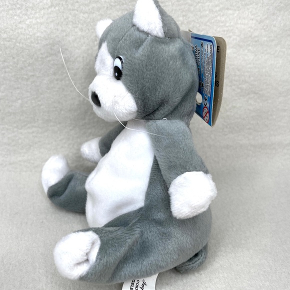 Pebble Pets Pups & Kittens Gray White Cat Kitten Plush - Picture 2 of 8